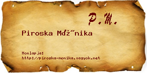 Piroska Mónika névjegykártya