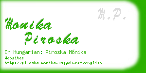 monika piroska business card