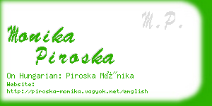 monika piroska business card